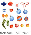 watercolor Christmas set 56989453