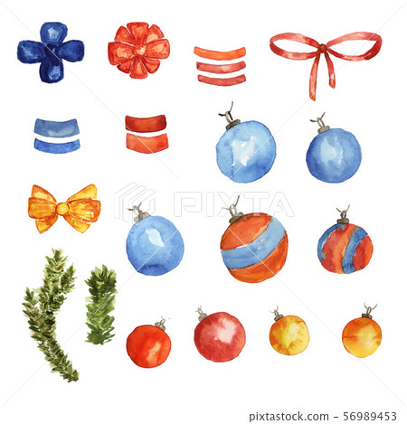 watercolor Christmas set watercolor Christmas set 56989453