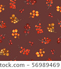 Watercolor berry pattern 56989469