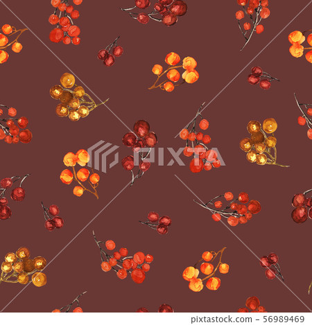 Watercolor berry pattern Watercolor berry pattern 56989469