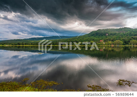 landscape of mountain and storm cloud 56989644