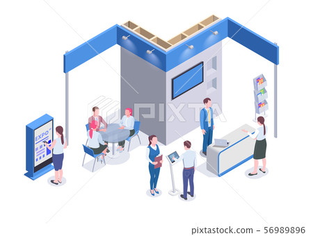 Exhibition Isometric Illustration 56989896