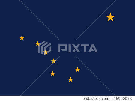 Flag of the U.S. state of Alaska.Vector illustration 56990058