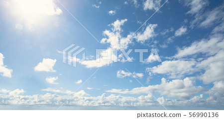 Blue sky clouds background. Beautiful landscape 56990136