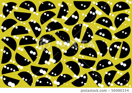 White random dots and black semicircles on khaki White random dots and black semicircles on khaki 56990154