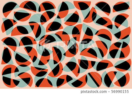 Red black blue random semicircles on pink Red black blue random semicircles on pink 56990155