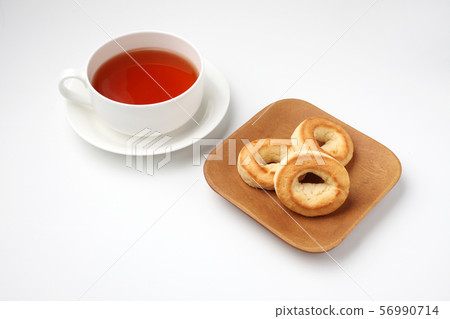 Scones biscuits tea teatime white background Scones biscuits tea teatime white background 56990714