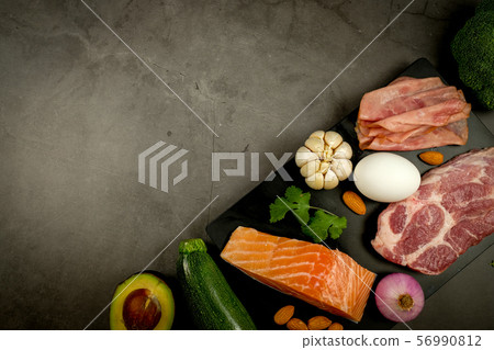 ketogenic diet , low carbohydrate and keto meal 56990812
