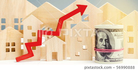 The concept of real estate market growth.  56990888