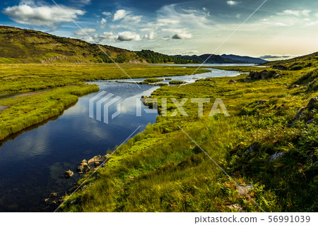 Landscape With River Kishorn Near Applecross Pass In Scotland 56991039