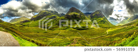 Famous Valley Of Glencoe In Scotland Famous Valley Of Glencoe In Scotland 56991059
