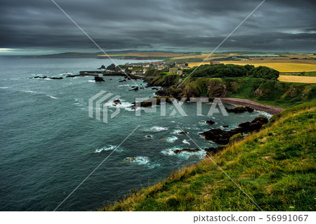 Village St. Abbs At The Spectacular Atlantic Coast of St. Abbs Head In Scotland 56991067
