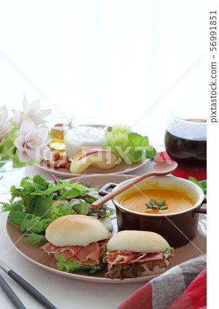 Pumpkin potage breakfast Pumpkin potage breakfast 56991851