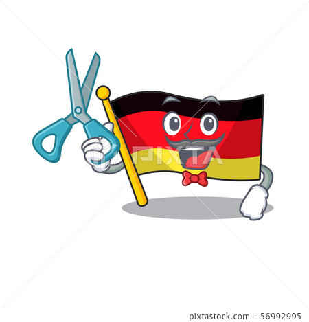 Barber germany flag cartoon isolated the mascot Barber germany flag cartoon isolated the mascot 56992995