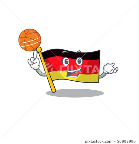 With basketball germany flag cartoon isolated the mascot With basketball germany flag cartoon isolated the mascot 56992996
