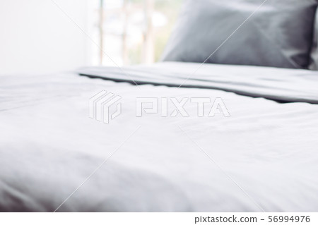 grey clean perfect bed, hotel room, towel, linens, 56994976