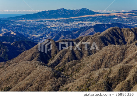 Gotemba city and Mt. Aitaka seen from Tanzawa ridge line 56995336