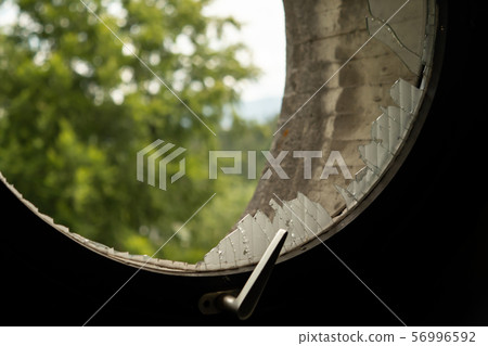 Broken Window after gutting a building 56996592
