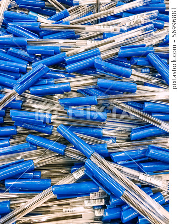 Ballpoint pen pile in stationery shop 56996881