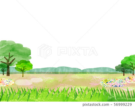 自然風景小山山天空拼貼畫 56999229