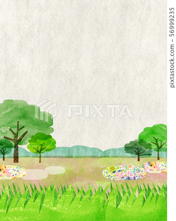 自然風景小山山天空拼貼畫 56999235