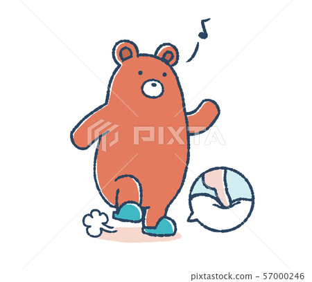 鬆散的熊穿上拖鞋踩上 57000246