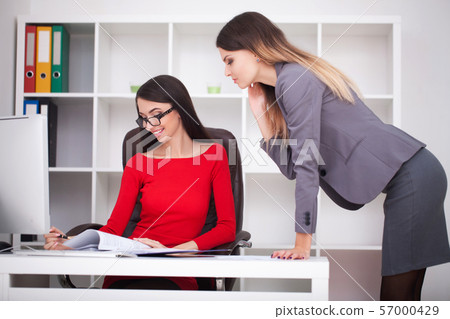 Business People At Meeting Sharing Ideas, Working In Office. Business Team Sitting At Conference 57000429