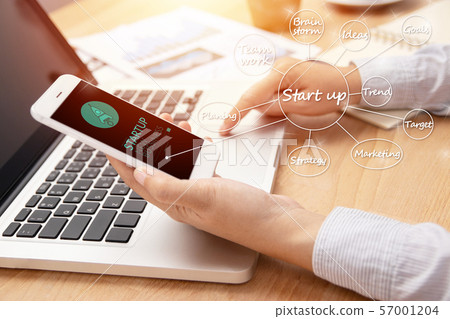 people using smart phone with startup business and rocket logo on screen and business plan management mind map, start up ideas and strategy business people using smart phone with startup business and rocket logo on screen and business plan management mind map, start up ideas and strategy business 57001204