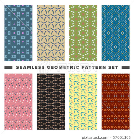 Set of seamless decorative geometric shapes Set of seamless decorative geometric shapes 57001305