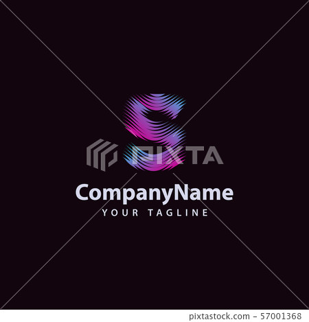 Letter S modern Wave line Logo design template. - Stock Illustration ...