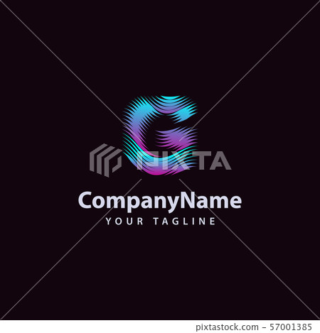 Letter G modern Wave line Logo design template. - Stock Illustration ...
