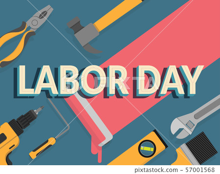 Labor Day Banner Design Template Vector Stock Illustration