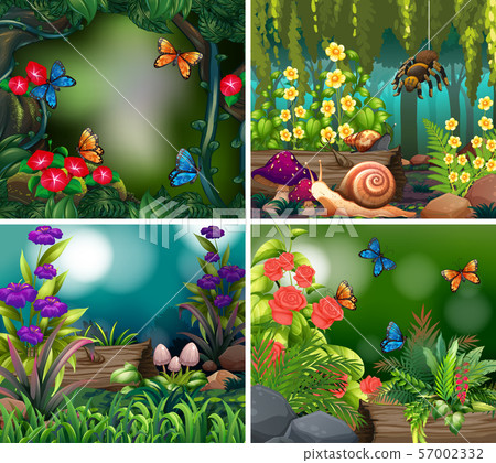 Set of background scene with nature theme Set of background scene with nature theme 57002332