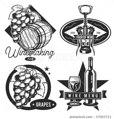 Set of wine vintage emblems Set of wine vintage emblems 57003721