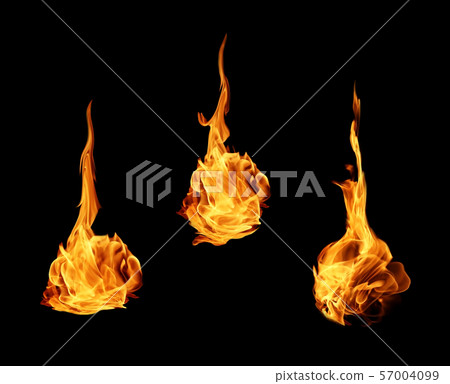 Abstract Fire flame on black background Abstract Fire flame on black background 57004099