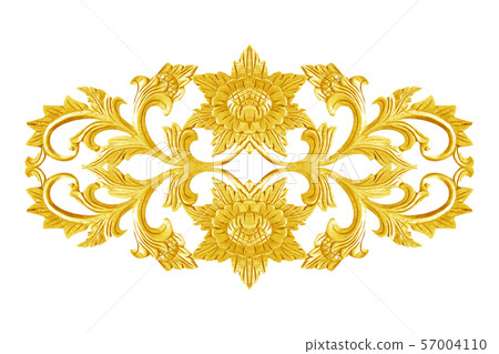 Pattern of flower carved on wood background Pattern of flower carved on wood background 57004110