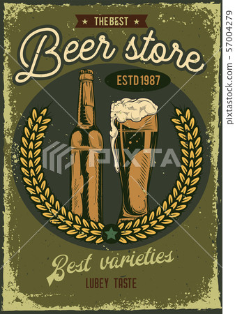 illustration of advertising of beer store 57004279