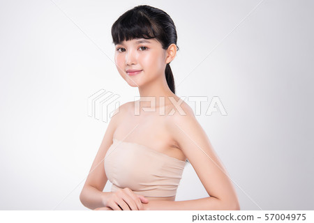 Beautiful Young Asian Woman with Clean Fresh Skin, Beautiful Young Asian Woman with Clean Fresh Skin, 57004975