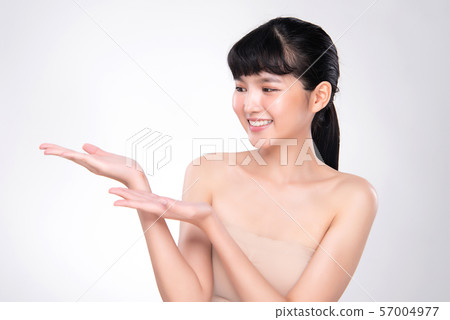 Beautiful Young Asian Woman with Clean Fresh Skin, Beautiful Young Asian Woman with Clean Fresh Skin, 57004977
