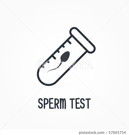 Sperm test or sperm bank donor icon , spermatozoon Sperm test or sperm bank donor icon , spermatozoon 57005754