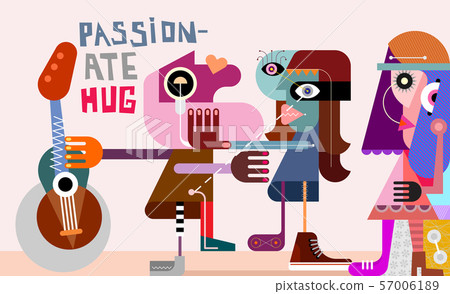 Passionate Hug vector illustration 57006189
