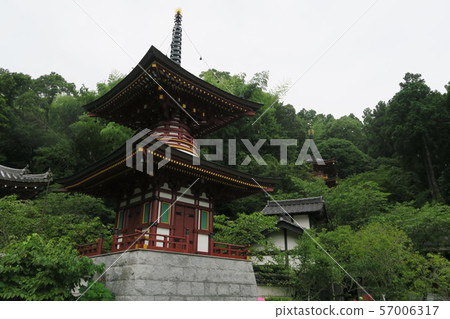 【四國88寺】高知縣土佐市清龍寺多寶塔和雨季天空36號 57006317