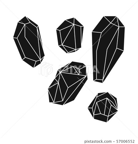 Vector illustration of granules and salty sign. Set of granules and grains stock symbol for web. 57006552