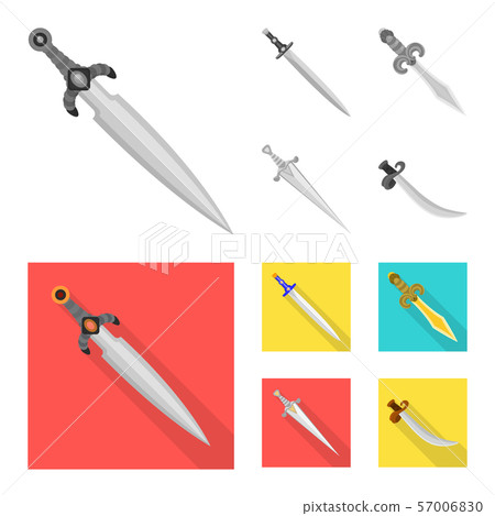 Vector illustration of game and armor logo. Collection of game and blade vector icon for stock. Vector illustration of game and armor logo. Collection of game and blade vector icon for stock. 57006830