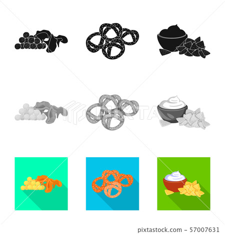 Vector illustration of taste and seasonin sign. Set of taste and organic vector icon for stock. 57007631