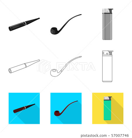 Vector design of refuse and stop sign. Collection of refuse and habit stock symbol for web. 57007746