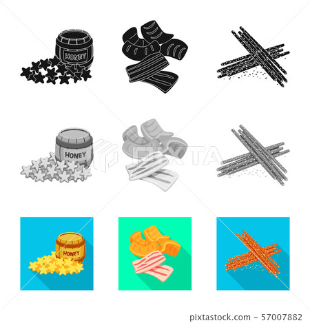 Isolated object of taste and seasonin symbol. Set of taste and organic vector icon for stock. Isolated object of taste and seasonin symbol. Set of taste and organic vector icon for stock. 57007882