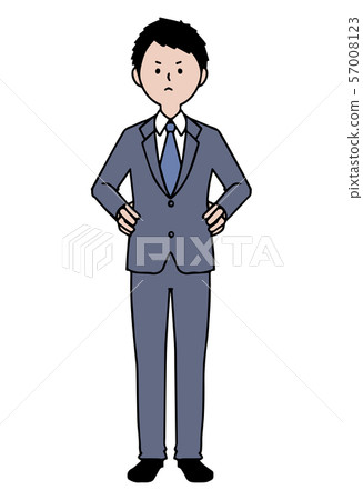Gray suit angry man Gray suit angry man 57008123