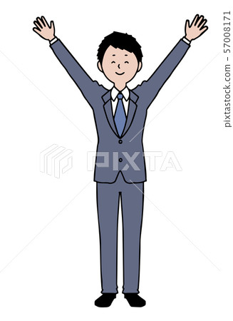 Gray suit for men - Stock Illustration [57008171] - PIXTA