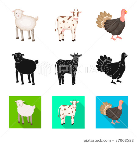 Vector illustration of breeding and kitchen sign. Collection of breeding and organic stock symbol Vector illustration of breeding and kitchen sign. Collection of breeding and organic stock symbol 57008588